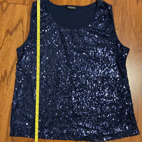 George Navy Blue sequence tank top - Size medium - Picture 9 of 10